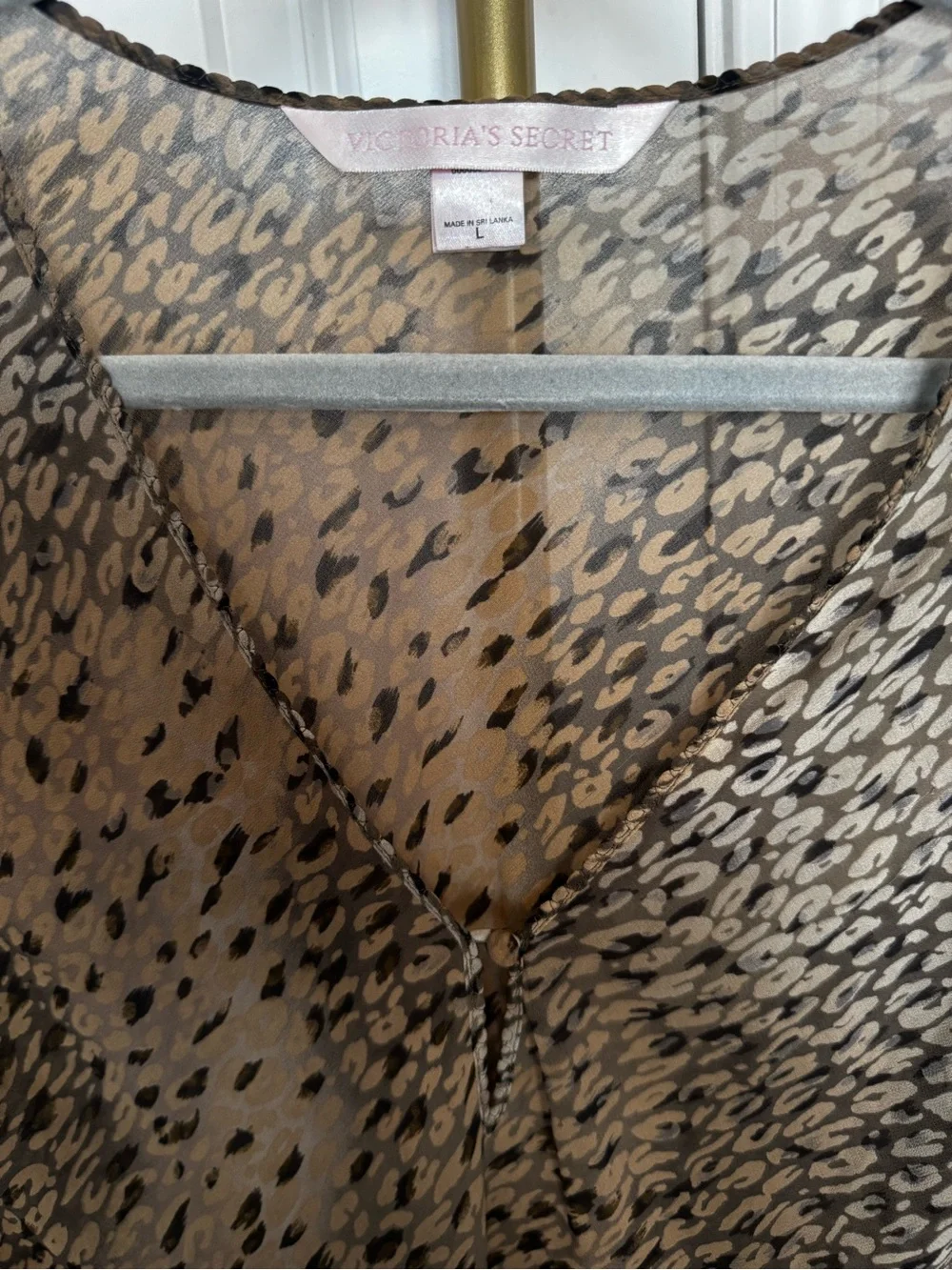 Victoria's Secret Leopard Print Sheer Swim Cover-Up - Picture 3 of 5